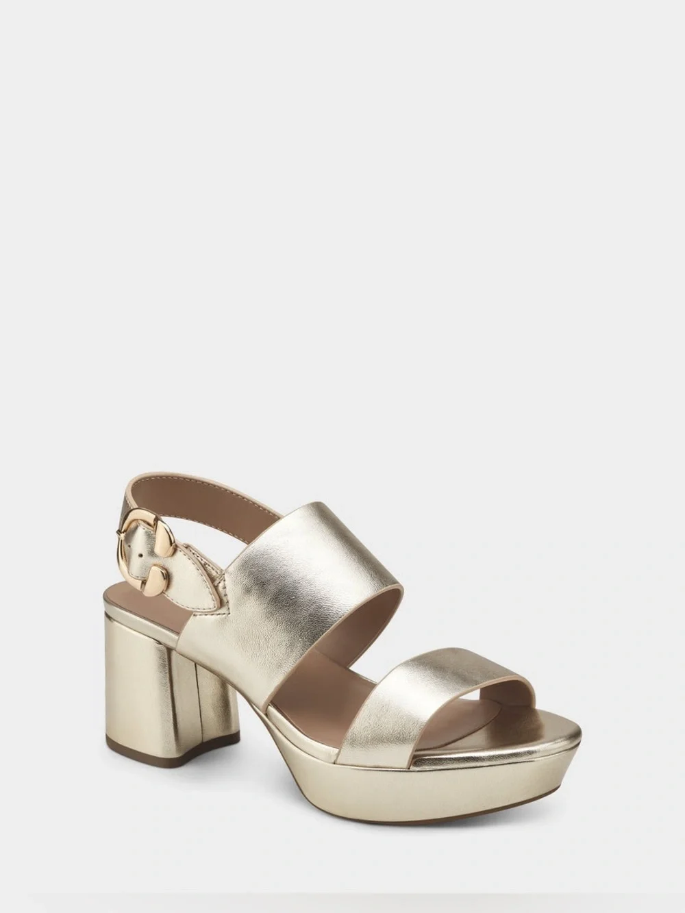 Comfortable gold platform sandals